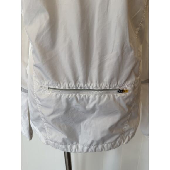 Nike Jacket Womens Large White FitStorm Full Zip Windbreaker Reflective Running - Picture 11 of 15